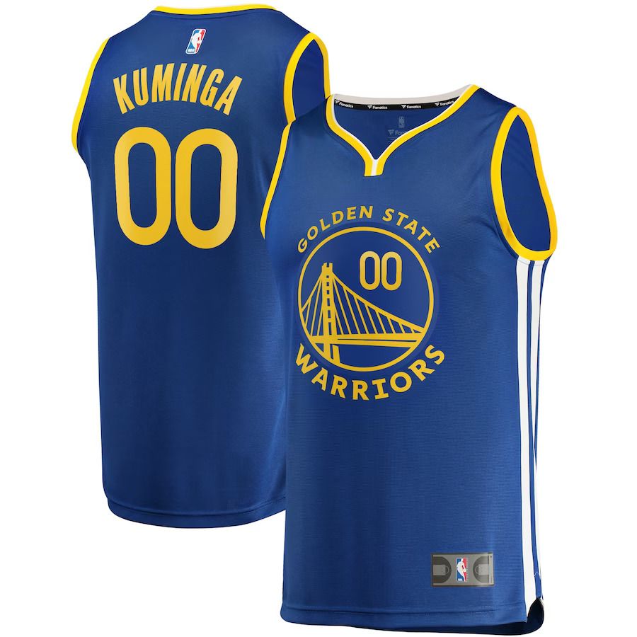 Men Golden State Warriors 00 Jonathan Kuminga Fanatics Branded Royal Fast Break Replica NBA Jersey